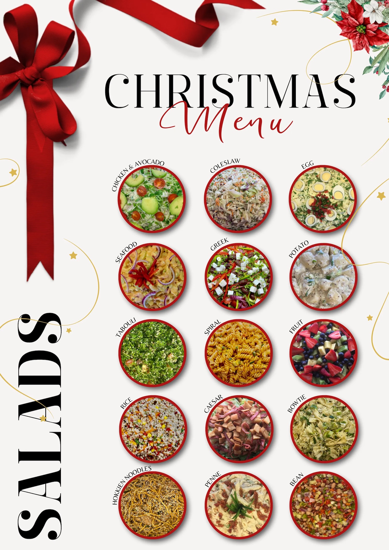 chickens 2 go christmas menu salads
