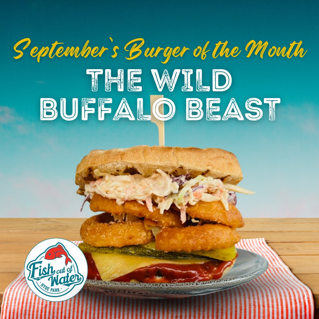 burger of the month, September 2024 burger, The Wild Buffalo Beast